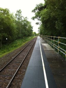 秘境釧路湿原駅のプラットホーム
